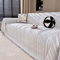 Nobildonna Sofa Cover Washable Soft Thicken Chenille Couch Cover with Tassel,Waterproof Sofa Slipcover for 3-4 Cushion Couch,Sectional Sofa,L-Shaped Furniture Protector Pet-Friendly,Beige 71"x150"
