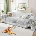 Non Slip Sofa Covers Couch Covers for 3 Cushion Couch Sofa Pet Friendly Washable Couch Cover, Soft Thick Sectional Couch Covers L Shape Furniture Protector for Kids, Dogs 71" X118"