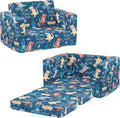 Ulax furniture Kids Sofa Couch, Children Flip-Out Chair 2-in-1 Toddler Chairs Convertible Sofa to Lounger