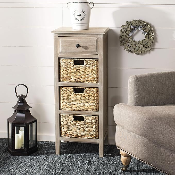 Safavieh American Homes Collection Michaela Vintage White Side Table