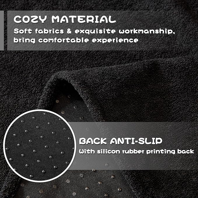 MYSKY HOME Black Couch Covers for Sectional Sofa, Couch Cover Couch Covers for Dogs Washable Couch Cover Blanket, Non Slip Sofa Slipcovers, Super Soft Sofa Towel for Kids, Pets, 91" x 118"