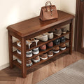 Shoe Rack for Front Door Entrance, Solid Wood Shoe Bench for Closet, Holds Up to 550lbs, Shoe Rack Bench for Entryway, Mudroom, Hallway