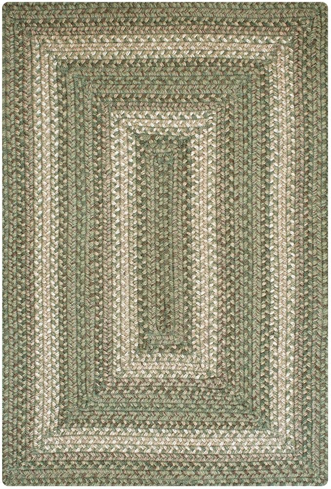 Grassland Green Small Braided Rugs, 2x3' Rectangle - Handmade with Jute, Warm Country Rustic Decor, Perfect for Bathrooms and Entryways - Durable and Easy to Clean