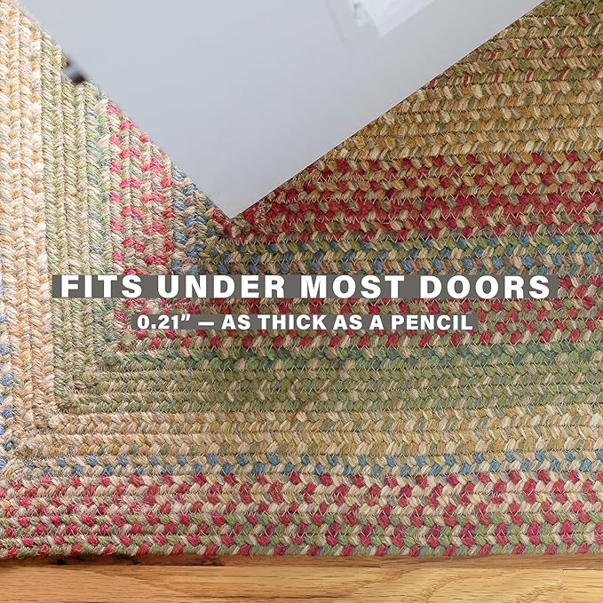 Homespice Azalea Multi Color Braided Runner Rug, Jute, 22x72 Rectangle - Perfect Country Primitive Decor for Kitchen, Bathroom, Everywhere