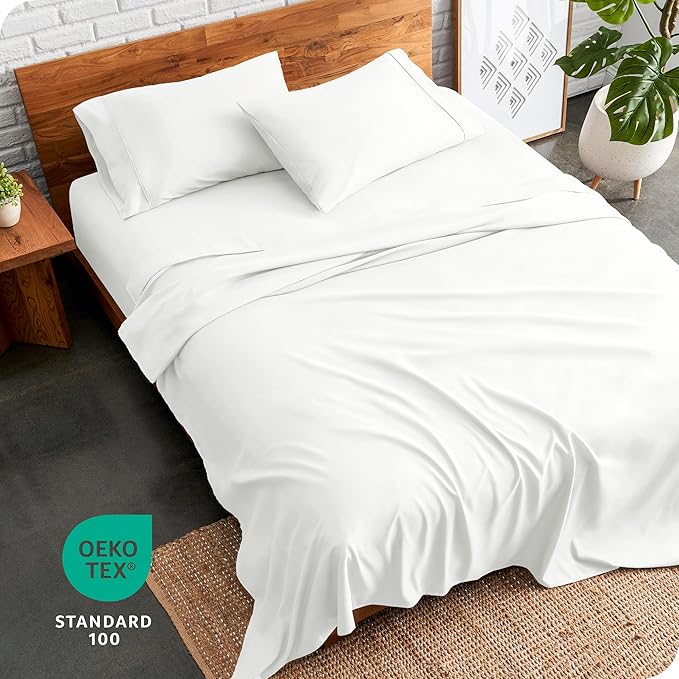 Bare Home Split King Sheet Set - 1800 Ultra-Soft Microfiber Bed Sheets - Double Brushed - Deep Pockets - Easy Fit - 5 Piece Set - Bed Sheets & Pillowcases (Split King, Cream)