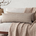 Foindtower Set of 2 Decorative Floral Body Lumbar Throw Pillow Covers Neutral Modern Farmhouse Cushion Covers Vintage Home Decor for Sofa Couch Chair Bedroom Living Room Outdoor,14×36 Inch,Tan Taupe