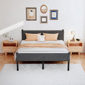 Metal Bed Frame,14Inch Queen Size Bed Frame with Storage Space,Heavy Duty Sturdy Mattress Foundation,Easy Assembly,No Box Spring Needed,Queen Grey