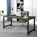 Tribesigns 70.8” Executive Desk, Large Office Computer Desk with Thicken Frame, Modern Simple Workstation Business Furniture for Home Office, Vintage Grey/Black