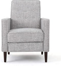 Christopher Knight Home Mervynn Mid-Century Modern Fabric Recliners, 2-Pcs Set, Light Grey Tweed