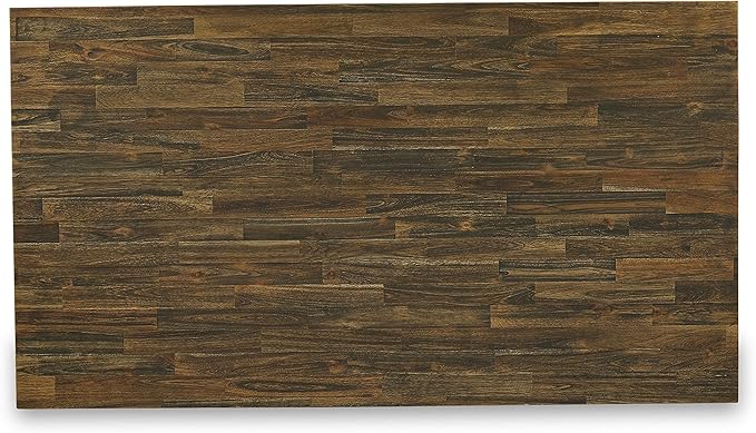 East West Furniture V777AB747-7 7 Piece Dinette Set Consist of a Rectangle Dining Table with V-Legs and 6 Light Sable Linen Fabric Parson Dining Room Chairs, 40x72 Inch, Multi-Color