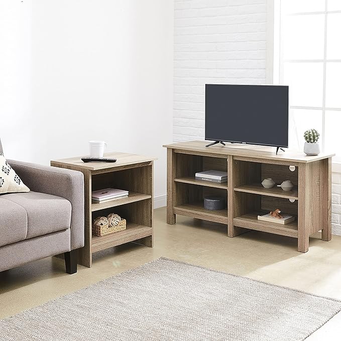 ROCKPOINT 70inch TV Stand Storage Media Console Entertainment Center,Driftwood