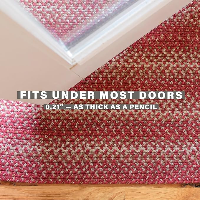 Homespice Apple Pie Jute Red 8x10' Braided Oval Area Rugs for Living Room, Bedroom and Dining Room. Pet Friendly. Decor Styles- Farmhouse Rug, Rustic, Vintage, Primitive, Country, Boho Rug