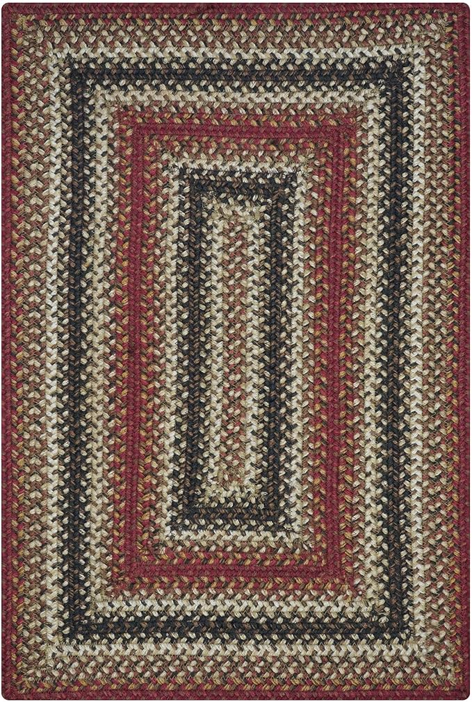 Homespice Chester Braided Area Rug 5x8' Perfect Country Living Room Décor