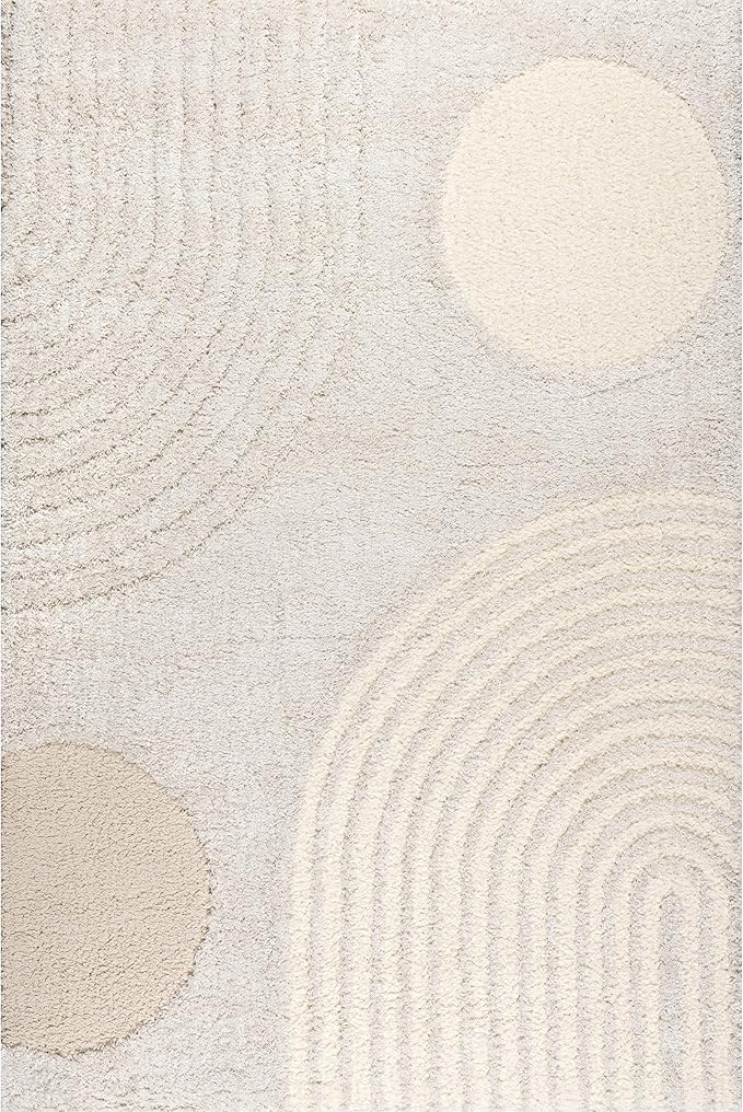 nuLOOM Gloria Abstract Shag Area Rug, 9x12, Beige