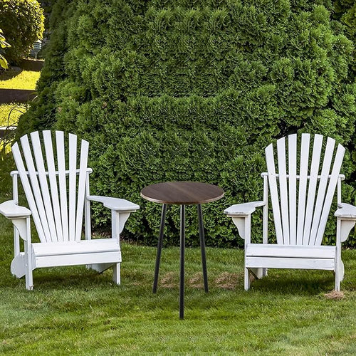 2 Packs Small Round Side Table 13.5" Outdoor Patio Round Accent Coffee Tables Indoor Corner Stand for Small Spaces Weather-Resistant for Balcony Plant Stand, Woodgrain