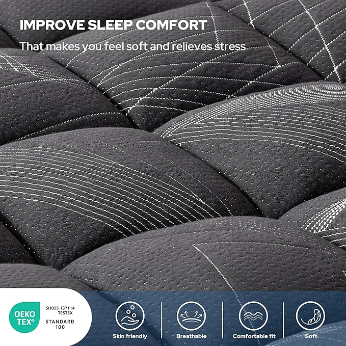 BEDLORE Queen Mattress Topper, Viscose Made from Bamboo Soft Pillow Top Mattress Pad, Thick Mattress Cover for Back Pain Relief with 6-18 inches Deep Pocket