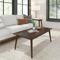 Plank+Beam 48 Inch Mid Century Modern Coffee Table, Wood Coffee Tables for Living Room, Rectangular Center Table, Occasional Table for Small Spaces, Walnut