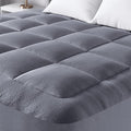 Ultra Soft California King Size Mattress Topper - Viscose Made from Bamboo Pillow Top Mattress Pad for Back Pain Relief - Naturally Cooling for Hot Sleepers, Grey