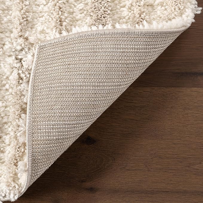 nuLOOM Gloria Abstract Shag Area Rug, 5x7, Light Brown