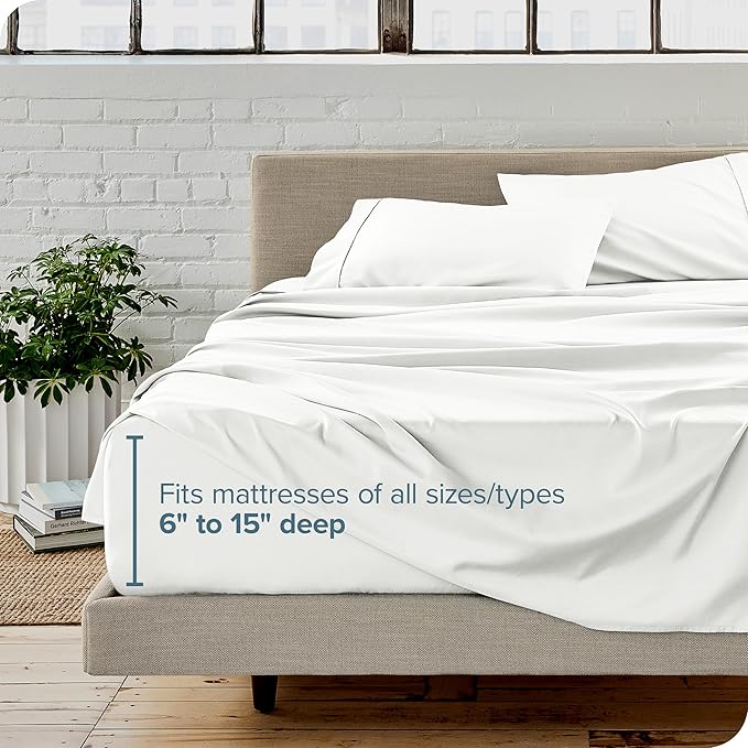 Bare Home Split California King Sheet Set - 1800 Ultra-Soft Microfiber Split California King Bed Sheets - Double Brushed - Deep Pockets - Easy Fit - 5 Piece Set - Bed Sheets (Split Cal King, Cream)