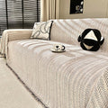 Nobildonna Sofa Cover Washable Soft Thicken Chenille Couch Cover with Tassel,Waterproof Sofa Slipcover for 3-4 Cushion Couch,Sectional Sofa,L-Shaped Furniture Protector Pet-Friendly,Brown 91"x150"