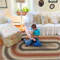 Homespice Chester Country Rugs for Living Room 8x10' Oval Braided Rug