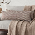 Foindtower Set of 2 Decorative Floral Long Body Lumbar Throw Pillow Covers Vintage Accent Farmhouse Cushion Covers Neutral Home Decor for Sofa Couch Chair Bedroom Living Room Outdoor,14×36 Inch,Brown