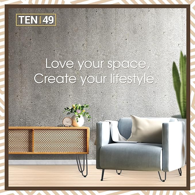 TEN49 Heavy Duty Hairpin Table Leg - 12 Inch Industrial Furniture Legs - Raw Steel Color Solid Rods Metal Leg for Table - Fit for Mid-Century Modern Bed End, Coffee Table, TV Stand, Chair Legs